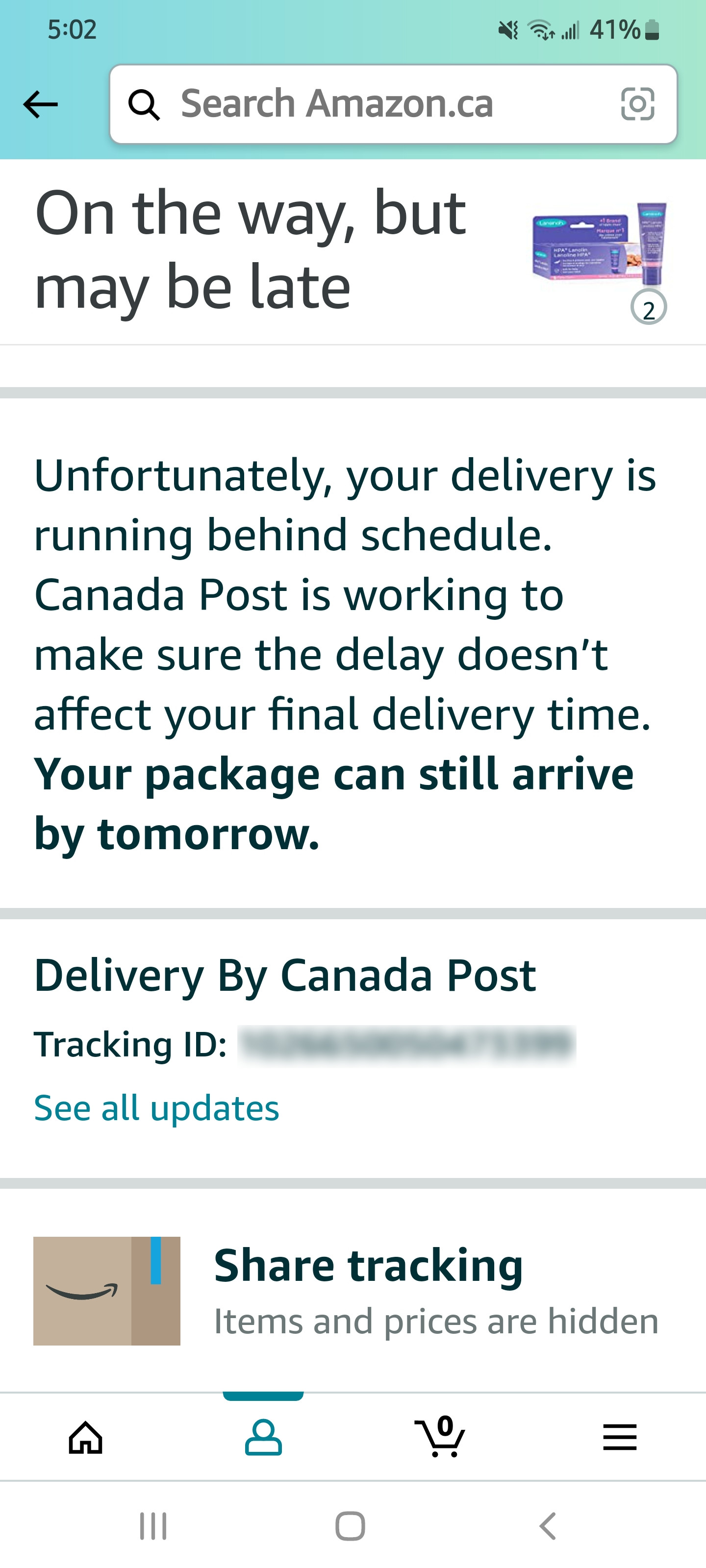 Canada Post Message