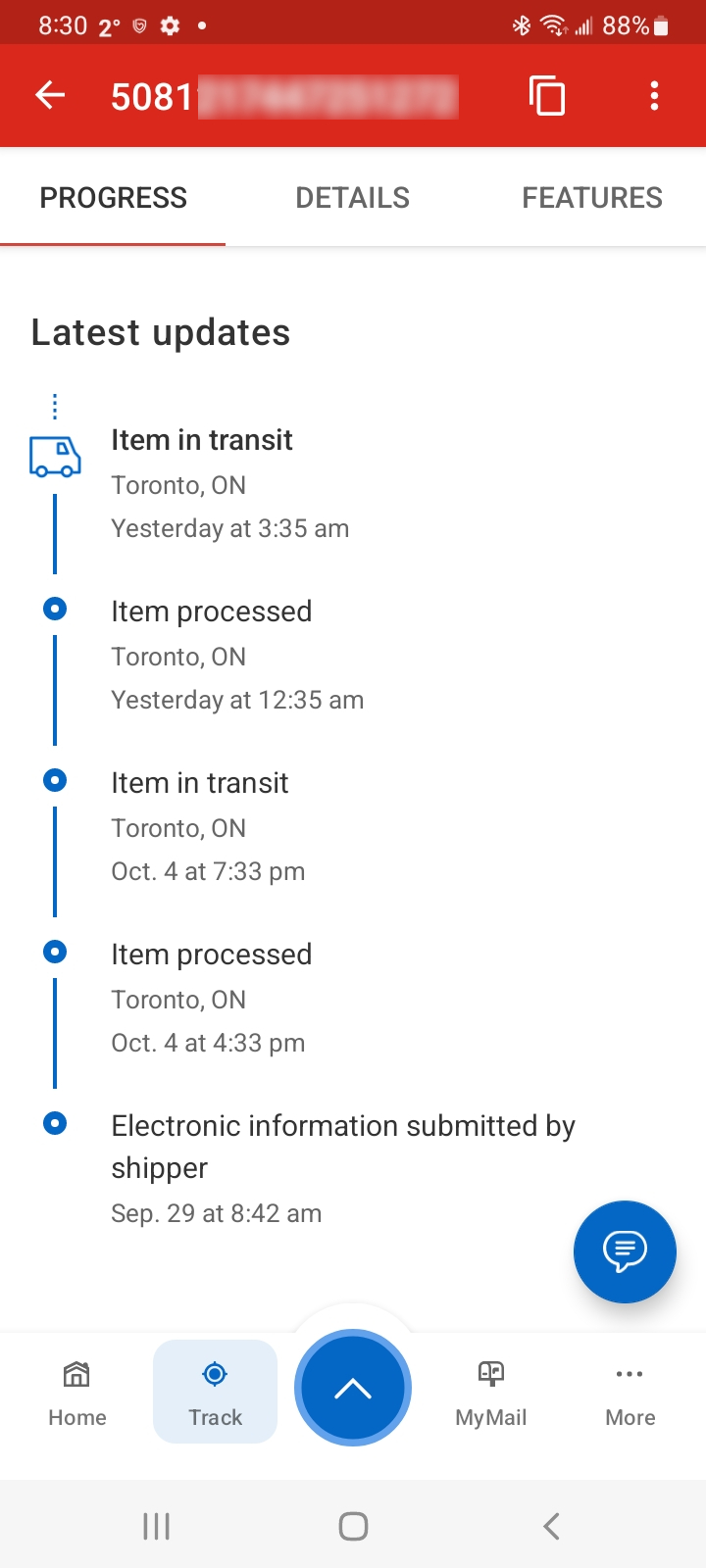 Canada Post Tracking